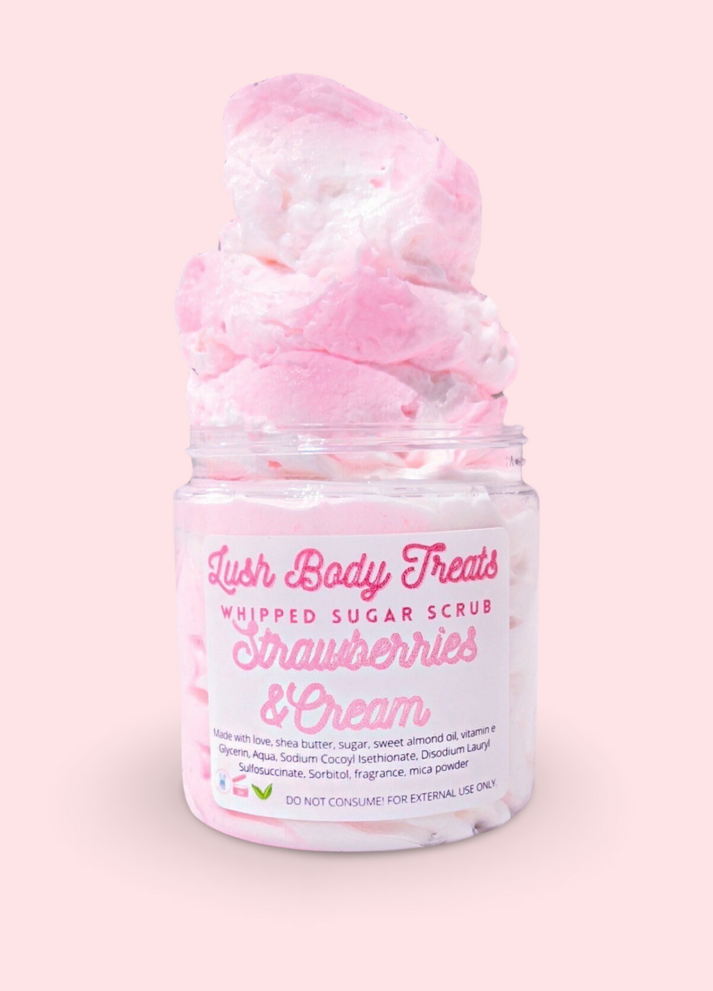 Strawberries and Cream Whipped Sugar Scrub
